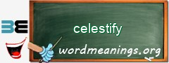 WordMeaning blackboard for celestify